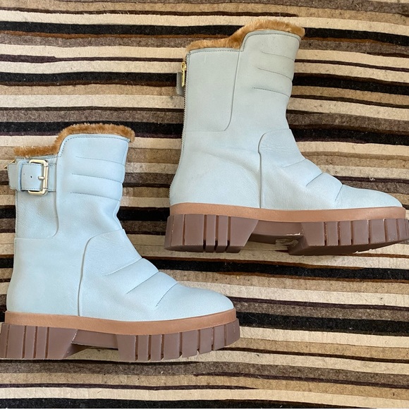 New Free People✨Fable Faux Fur Boot - Grey - Picture 4 of 7